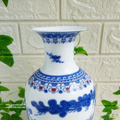 BÌNH SỨ XƯƠNG HỌA TIẾT TIỂU ĐỒNG DU XUÂN